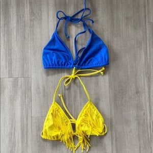 Triangle Bathing Suit Tops - Set of 2